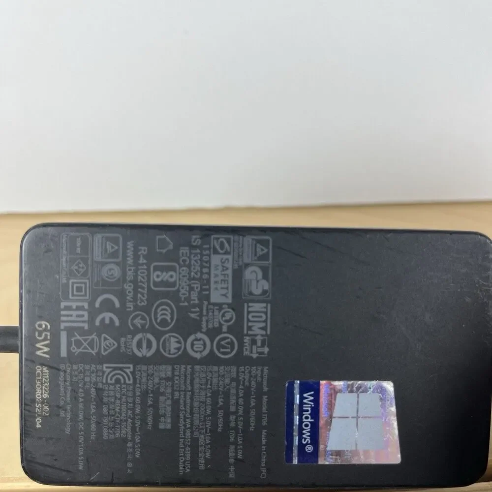 Genuine 65W Microsoft Surface Pro Book 1 2 3 4 5 6 7 X Adapter Charger 1706